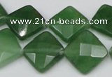 CCN404 15.5 inches 15*15mm faceted diamond candy jade beads