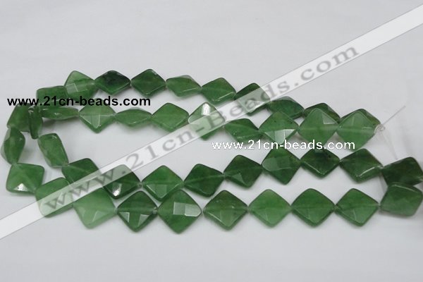 CCN404 15.5 inches 15*15mm faceted diamond candy jade beads