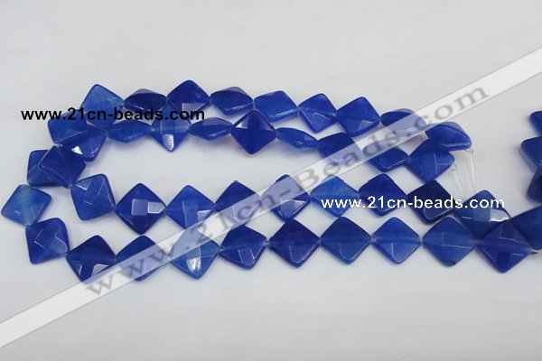 CCN406 15.5 inches 15*15mm faceted diamond candy jade beads