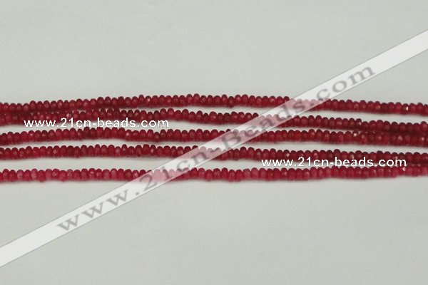 CCN4102 15.5 inches 2*4mm faceted rondelle candy jade beads