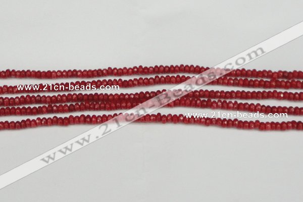 CCN4103 15.5 inches 2*4mm faceted rondelle candy jade beads