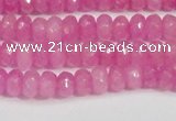 CCN4123 15.5 inches 4*6mm faceted rondelle candy jade beads