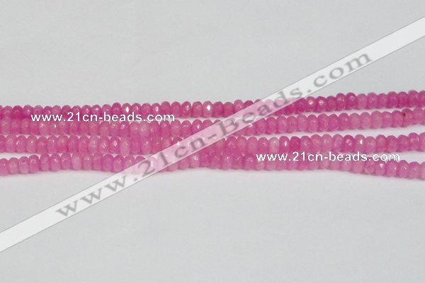 CCN4123 15.5 inches 4*6mm faceted rondelle candy jade beads