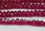 CCN4124 15.5 inches 4*6mm faceted rondelle candy jade beads