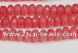 CCN4125 15.5 inches 4*6mm faceted rondelle candy jade beads