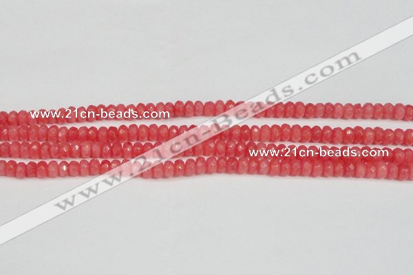 CCN4125 15.5 inches 4*6mm faceted rondelle candy jade beads