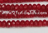 CCN4126 15.5 inches 4*6mm faceted rondelle candy jade beads