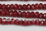 CCN4127 15.5 inches 4*6mm faceted rondelle candy jade beads