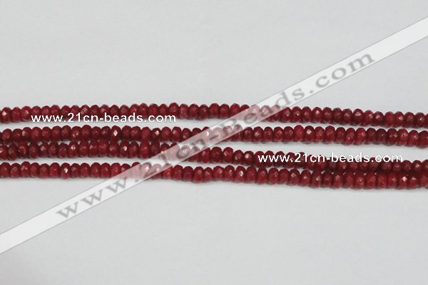 CCN4127 15.5 inches 4*6mm faceted rondelle candy jade beads