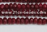 CCN4128 15.5 inches 4*6mm faceted rondelle candy jade beads