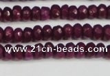 CCN4130 15.5 inches 4*6mm faceted rondelle candy jade beads