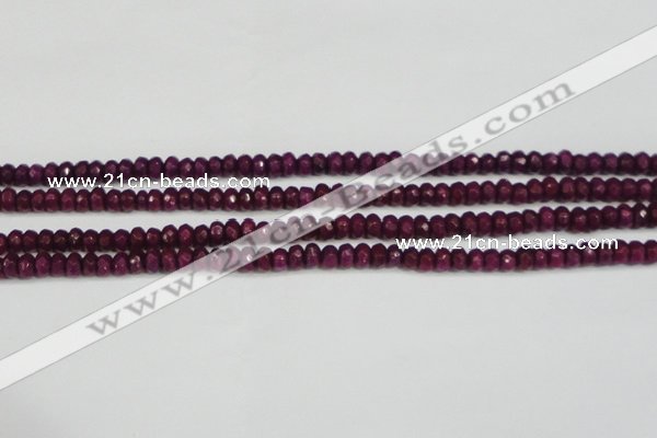 CCN4130 15.5 inches 4*6mm faceted rondelle candy jade beads