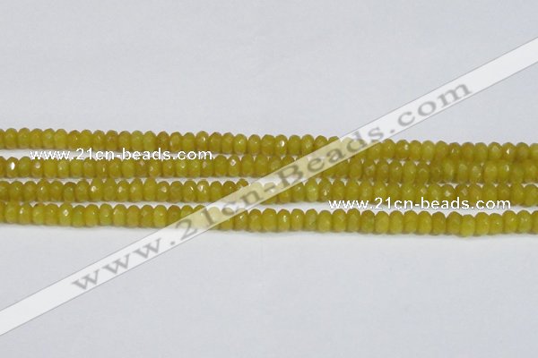 CCN4139 15.5 inches 4*6mm faceted rondelle candy jade beads