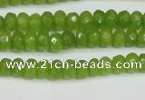 CCN4140 15.5 inches 4*6mm faceted rondelle candy jade beads