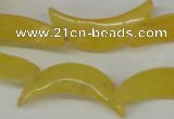 CCN415 15.5 inches 8*30mm curved moon candy jade beads wholesale