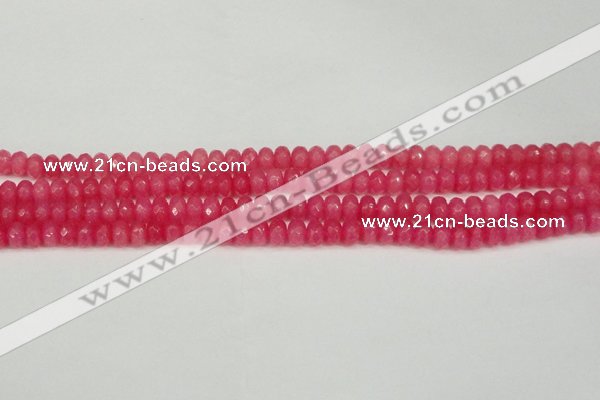 CCN4156 15.5 inches 5*8mm faceted rondelle candy jade beads