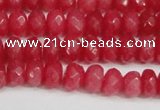 CCN4157 15.5 inches 5*8mm faceted rondelle candy jade beads