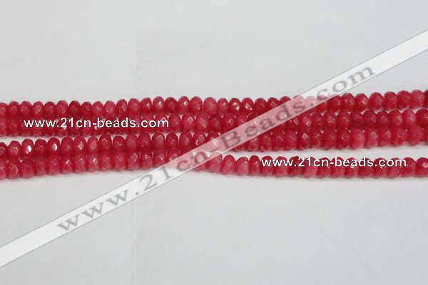 CCN4157 15.5 inches 5*8mm faceted rondelle candy jade beads