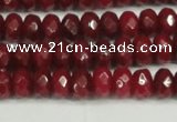 CCN4159 15.5 inches 5*8mm faceted rondelle candy jade beads