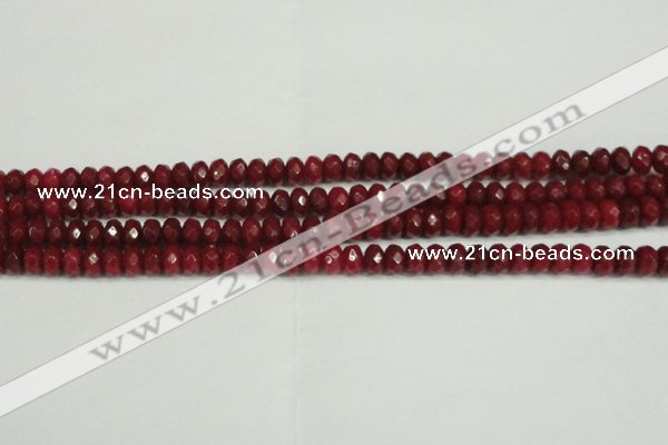 CCN4159 15.5 inches 5*8mm faceted rondelle candy jade beads