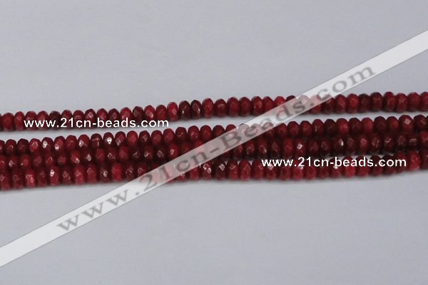 CCN4160 15.5 inches 5*8mm faceted rondelle candy jade beads