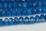 CCN4165 15.5 inches 5*8mm faceted rondelle candy jade beads