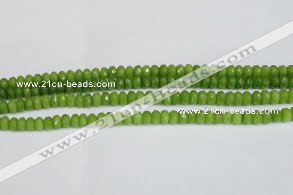 CCN4168 15.5 inches 5*8mm faceted rondelle candy jade beads