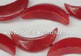 CCN417 15.5 inches 8*30mm curved moon candy jade beads wholesale