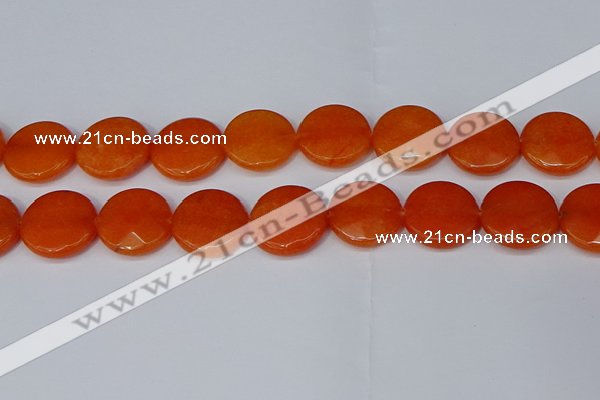 CCN4182 15.5 inches 20mm faceted coin candy jade beads wholesale