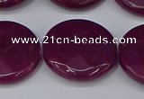 CCN4183 15.5 inches 20mm faceted coin candy jade beads wholesale