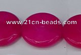 CCN4185 15.5 inches 20mm faceted coin candy jade beads wholesale