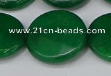 CCN4192 15.5 inches 20mm faceted coin candy jade beads wholesale