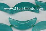 CCN421 15.5 inches 8*30mm curved moon candy jade beads wholesale