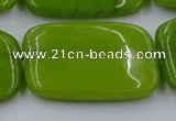 CCN4211 15.5 inches 30*40mm rectangle candy jade beads wholesale