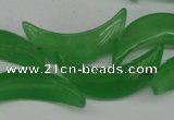 CCN422 15.5 inches 8*30mm curved moon candy jade beads wholesale