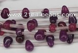 CCN431 15.5 inches Top-drilled 6*9mm teardrop candy jade beads