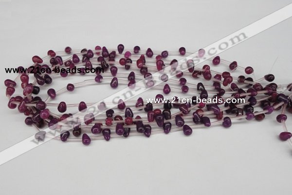 CCN431 15.5 inches Top-drilled 6*9mm teardrop candy jade beads