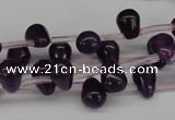 CCN432 15.5 inches Top-drilled 6*9mm teardrop candy jade beads