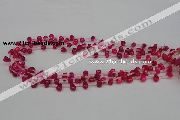 CCN435 15.5 inches Top-drilled 6*9mm teardrop candy jade beads