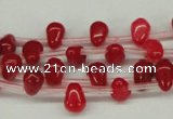 CCN437 15.5 inches Top-drilled 6*9mm teardrop candy jade beads