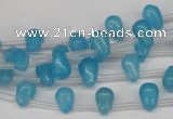 CCN440 15.5 inches Top-drilled 6*9mm teardrop candy jade beads