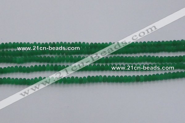 CCN4503 15.5 inches 3*5mm rondelle matte candy jade beads