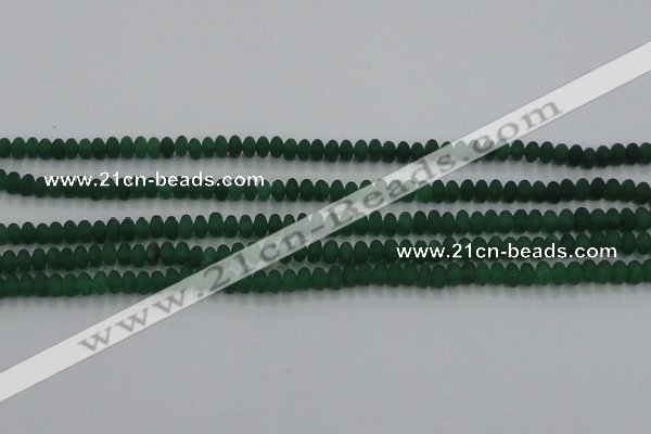 CCN4504 15.5 inches 3*5mm rondelle matte candy jade beads