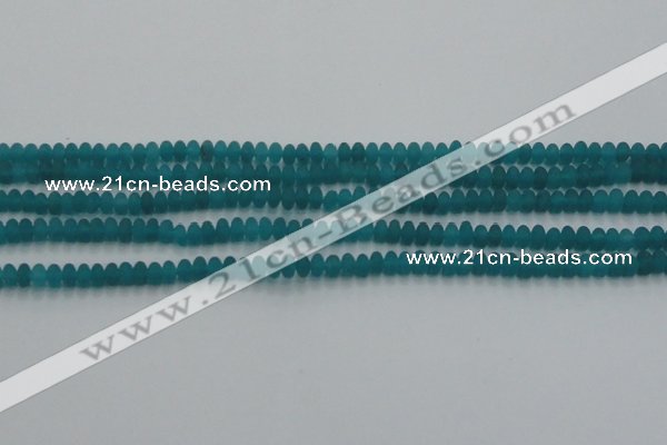 CCN4505 15.5 inches 3*5mm rondelle matte candy jade beads