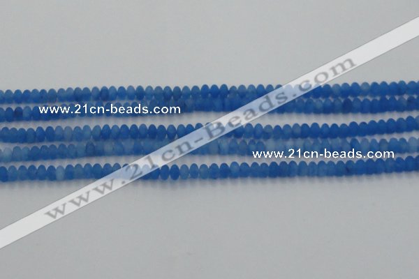 CCN4506 15.5 inches 3*5mm rondelle matte candy jade beads