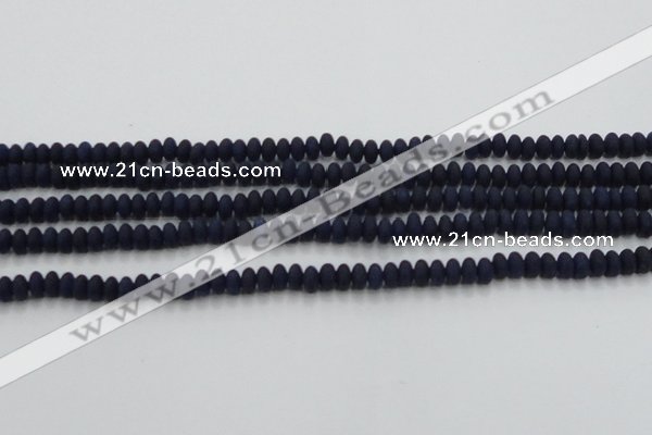 CCN4508 15.5 inches 3*5mm rondelle matte candy jade beads