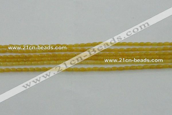 CCN4511 15.5 inches 3*5mm rice candy jade beads wholesale