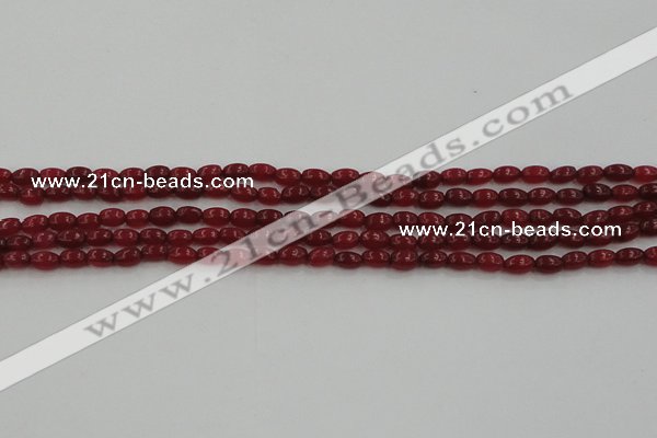 CCN4520 15.5 inches 4*6mm rice candy jade beads wholesale