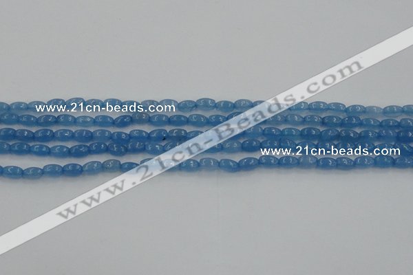 CCN4521 15.5 inches 4*6mm rice candy jade beads wholesale