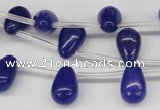 CCN455 15.5 inches Top-drilled 8*12mm teardrop candy jade beads